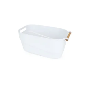 Multi-purpose basket Confortime White Plastic With handles 40 x 21,5 x 18 cm by Confortime, Storage boxes and chests - Ref: S...