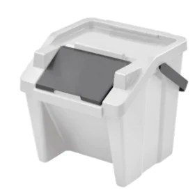 Caixote de Lixo para Reciclagem Tontarelli Moda Branco 28 L Empilhável de Tontarelli, Lixo e reciclagem - Ref: S2213955, Preç...