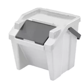 Recycling Waste Bin Tontarelli Moda White 28 L Stackable by Tontarelli, Waste and recycling - Ref: S2213955, Price: 16,71 €, ...