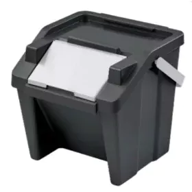 Recycling Waste Bin Tontarelli Moda Black White 28 L Stackable by Tontarelli, Waste and recycling - Ref: S2213961, Price: 13,...