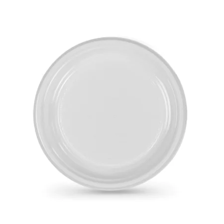 Set of reusable plates Algon Circular White 17 x 17 x 1,5 cm Plastic 25 Units by Algon, Turntables - Ref: S2214238, Price: 1,...