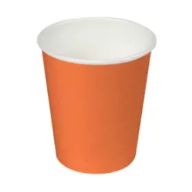 Set of glasses Algon Cardboard Disposable 200 ml Orange 24 Units by Algon, Tumblers - Ref: S2214775, Price: 1,08 €, Discount: %