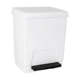 Cubo de Basura con Pedal 23 L Blanco de BigBuy Cleaning, Basura y reciclaje - Ref: S2214816, Precio: 13,72 €, Descuento: %