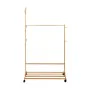 Coat Stand with Wheels Confortime Natural Bamboo 100 x 35 x 170 cm by Confortime, Tidy Rails - Ref: S2215449, Price: 18,31 €,...