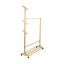 Coat Stand with Wheels Confortime Natural Bamboo 100 x 35 x 170 cm by Confortime, Tidy Rails - Ref: S2215449, Price: 18,31 €,...