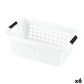 Panier à linge Avec des poignées Blanc 50 L (6 Unités) de BigBuy Home, Corbeilles à linge - Réf : S2226312, Prix : 36,64 €, R...