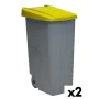 Secchio Spazzatura con Ruote Denox 85 L Giallo 58 x 41 x 76 cm di Denox, Secchi della spazzatura da esterni - Rif: S2226339, ...