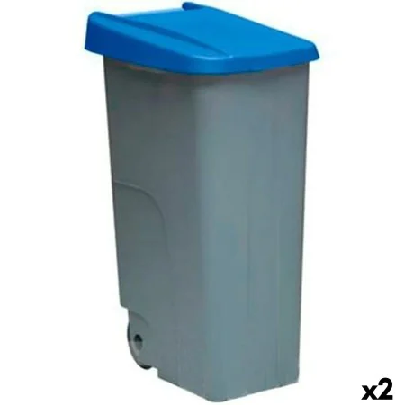 Cubo de Basura con Ruedas Denox 110 L Azul 58 x 41 x 89 cm de Denox, Cubos de basura para exterior - Ref: S2226343, Precio: 7...