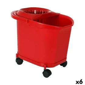 Seau de Lavage 16 L Rouge (6 Unités) de BigBuy Cleaning, Fournitures de nettoyage - Réf : S2226344, Prix : 57,32 €, Remise : %