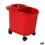 Cubo de Fregar 16 L Rojo (6 Unidades) de BigBuy Cleaning, Suministros de limpieza - Ref: S2226344, Precio: 57,32 €, Descuento: %