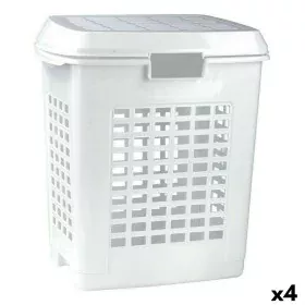 Panier à linge Blanc 50 L (4 Unités) de BigBuy Home, Corbeilles à linge - Réf : S2226349, Prix : 33,72 €, Remise : %