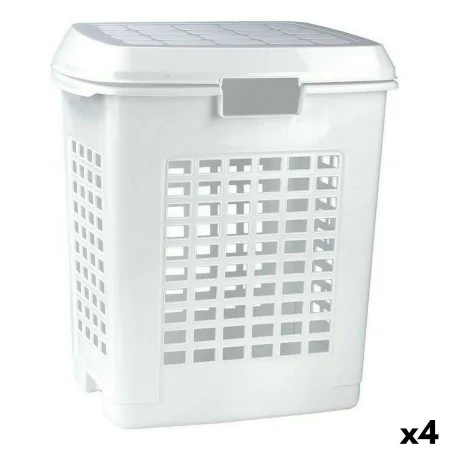 Cesto de Roupa Suja Branco 50 L (4 Unidades) de BigBuy Home, Cestos para fornos rebatíveis - Ref: S2226349, Preço: 33,72 €, D...