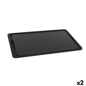 Bandeja Percutti Función descongelar Negro 39 x 23 cm (2 Unidades) de Percutti, Bandejas de descongelación - Ref: S2226463, P...