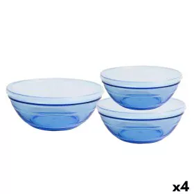 Set of bowls Duralex Blue With lid 3 Pieces (4 Units) by Duralex, Bowls and large cups - Ref: S2226515, Price: 36,05 €, Disco...