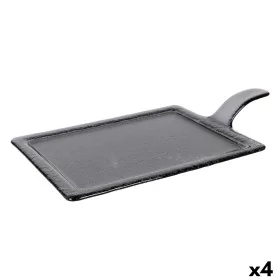 Tray Viejo Valle Black Glass 46 x 27 cm (4 Units) by Viejo Valle, Plates and dishes - Ref: S2226538, Price: 36,45 €, Discount: %