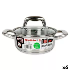 Casserole Quttin 139494 Avec couvercle Acier Ø 16 x 7 cm (6 Unités) (16 cm) (1,5 L) de Quttin, Faitouts - Réf : S2226631, Pri...