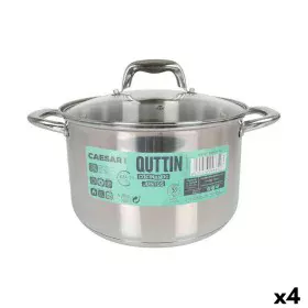 Pot with Glass Lid Quttin Caesar Steel ø 24 x 15,5 cm (4 Units) by Quttin, Braising Pans - Ref: S2226644, Price: 82,69 €, Dis...