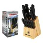 Conjunto de Facas com Suporte de Madeira Quttin 47718 (14 pcs) 14 Partes (2 Unidades) de Quttin, Jogos de facas de cozinha - ...