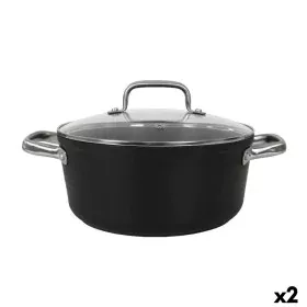 Casserole avec Couvercle en Verre Quttin Spiral Ø 24 cm Aluminium forgé (2 Unités) de Quttin, Faitouts - Réf : S2226833, Prix...