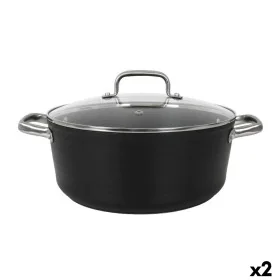 Casserole with glass lid Quttin Spiral Ø 28 cm Toughened aluminium (2 Units) by Quttin, Casserole pans - Ref: S2226834, Price...