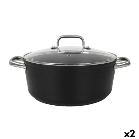 Casserole avec Couvercle en Verre Quttin Spiral Ø 28 cm Aluminium forgé (2 Unités) de Quttin, Faitouts - Réf : S2226834, Prix...