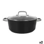 Casserole avec Couvercle en Verre Quttin Spiral Ø 28 cm Aluminium forgé (2 Unités) de Quttin, Faitouts - Réf : S2226834, Prix...