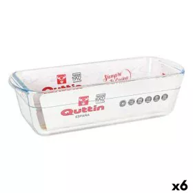 Molde Rectangular Quttin 63079 1,7 L Vidrio 28,2 x 11,6 x 7,7 cm (6 Unidades) de Quttin, Moldes para tartas y bizcochos - Ref...