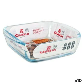 Bandeja para Horno Quttin 66603 1,1 L Vidrio Cuadrado 1,1 L 19,7 x 16,8 x 5,6 cm (10 Unidades) de Quttin, Bandejas para horno...