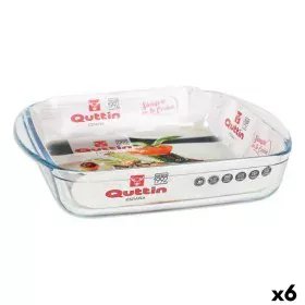 Baking tray Quttin 63081 1,6 L Glass 25 x 21,9 x 5 cm (6 Units) by Quttin, Roasting Pans - Ref: S2226847, Price: 32,75 €, Dis...