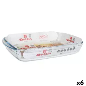 Pirofila da Forno Quttin Trasparente Vetro Rettangolare 3 L 35,4 x 22 x 5,5 cm (6 Unità) di Quttin, Rostiere - Rif: S2226851,...