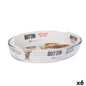 Oven Dish Quttin Transparent Glass Oval 3,4 L 35,1 x 24,1 x 6,5 cm (6 Units) by Quttin, Roasting Pans - Ref: S2226856, Price:...