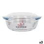 Casserole with lid Quttin Glass 2,2 + 0,8 L (3 Units) by Quttin, Casserole Dishes - Ref: S2226860, Price: 27,29 €, Discount: %