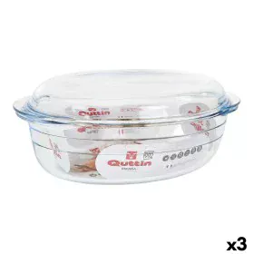 Casserole avec Couvercle Quttin 63095 verre 33 x 20 x 13 cm (3L + 1L) de Quttin, Cocottes - Réf : S2226861, Prix : 34,32 €, R...