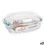 Casseruola con coperchio Quttin 63096 Vetro 32,8 x 19,7 x 13 cm (3L + 1,5L) di Quttin, Casseruole da forno - Rif: S2226862, P...