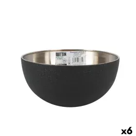 Salad Bowl Quttin Black Silver Steel 24 x 12 cm (6 Units) by Quttin, Bowls and large cups - Ref: S2226910, Price: 33,09 €, Di...