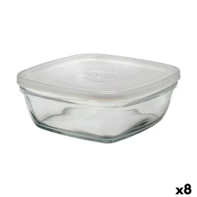 Panier-repas carré avec couvercle Duralex FreshBox 1,15 L 17 x 17 x 7 cm (8 Unités) de Duralex, Stockage des aliments - Réf :...