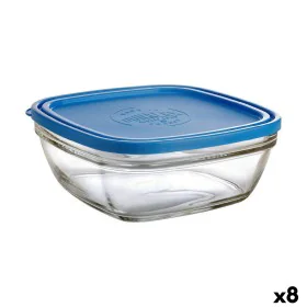 Viereckige Lunchbox mit Deckel Duralex FreshBox Blau 2 L 20 x 20 x 8 cm (8 Stück) von Duralex, Lagerung von Lebensmitteln - R...