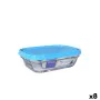 Rechteckige Lunchbox mit Deckel Duralex Freshbox 400 ml Blau (8 Stück) von Duralex, Lagerung von Lebensmitteln - Ref: S222714...