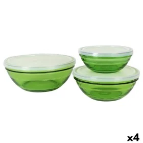 Set of bowls Duralex Green With lid 3 Pieces (4 Units) by Duralex, Bowls and large cups - Ref: S2227248, Price: 39,46 €, Disc...