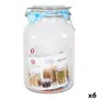 Glass Jar Borgonovo 33216 Hermetic Transparent 3,1 L 13 x 13 x 24 cm (6 Units) by Borgonovo, Food storage - Ref: S2227413, Pr...