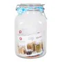 Glass Jar Borgonovo 33216 Hermetic Transparent 3,1 L 13 x 13 x 24 cm (6 Units) by Borgonovo, Food storage - Ref: S2227413, Pr...