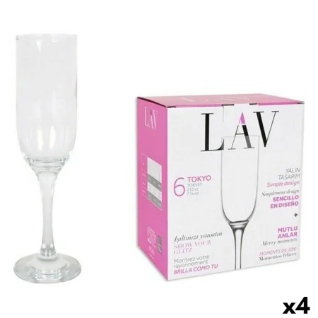 Set de Copas LAV Tokyo (4 Unidades) (210 ml) de LAV, Copas de champán - Ref: S2227680, Precio: 31,06 €, Descuento: %