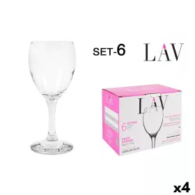 Wine glass set LAV White 200 ml 6 Pieces (4 Units) by LAV, Wine glasses - Ref: S2227706, Price: 30,92 €, Discount: %