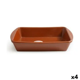 Serving Platter Inde Vitro Azofra Baked clay Rectangular 35 x 25 x 6 cm (4 Units) by Inde, Plates and dishes - Ref: S2227814,...