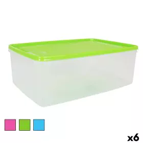 Portapranzo Rettangolare con Coperchio Rettangolare 8 L 36 x 24,5 x 13 cm (6 Unità) di BigBuy Cooking, Conservazione di alime...