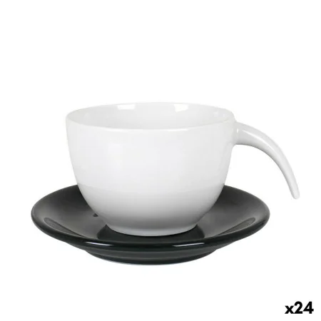 Cup with Plate Kropla 200 ml (24 Units) by BigBuy Cooking, Cups - Ref: S2227913, Price: 23,46 €, Discount: %