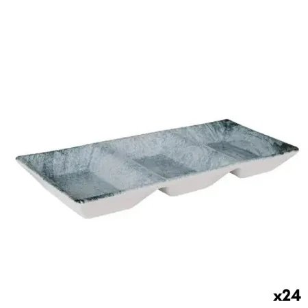 Tablett für Snacks La Mediterránea Dalian 3 Fächer 25 x 11 x 3 cm (24 Stück) von La Mediterránea, Teller und Schüsseln - Ref:...