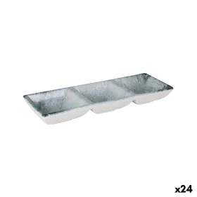 Tablett für Snacks La Mediterránea Dalian 3 Fächer 26 x 8,5 x 3,3 cm (24 Stück) von La Mediterránea, Teller und Schüsseln - R...