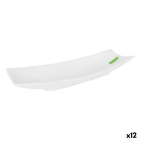 Bandeja La Mediterránea Yummy Porcelana Blanco 35,3 x 12 x 5 cm (12 Unidades) (35,3 x 12 x 5 cm) de La Mediterránea, Platos y...