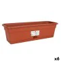 Planter with Dish Dem Greentime Rectangular Brown 40 x 20 x 17,3 cm (6 Units) by Dem, Window Boxes - Ref: S2228090, Price: 16...